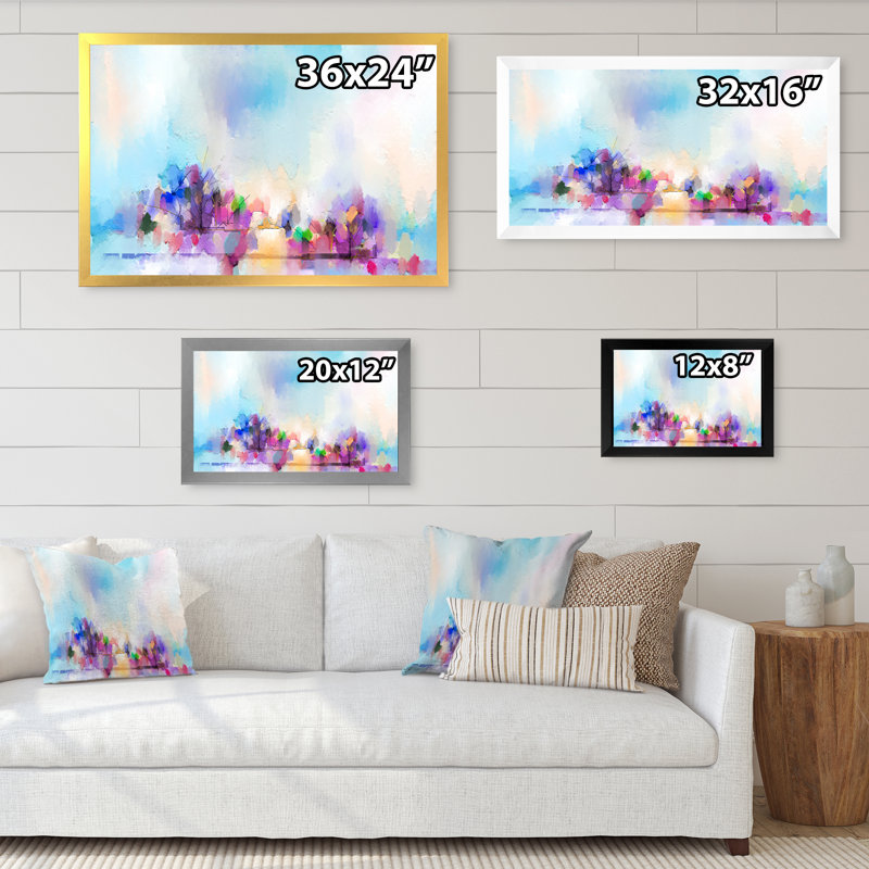 Pinceau Ocean Waves Impression VI - reproduction de cadre flottant sur toile, Cadre noir, H 12 po x l 20 po x P 1 po