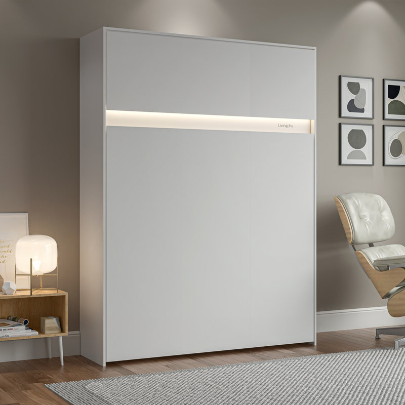 Lit escamotable Buckwalter, Blanc, Grand