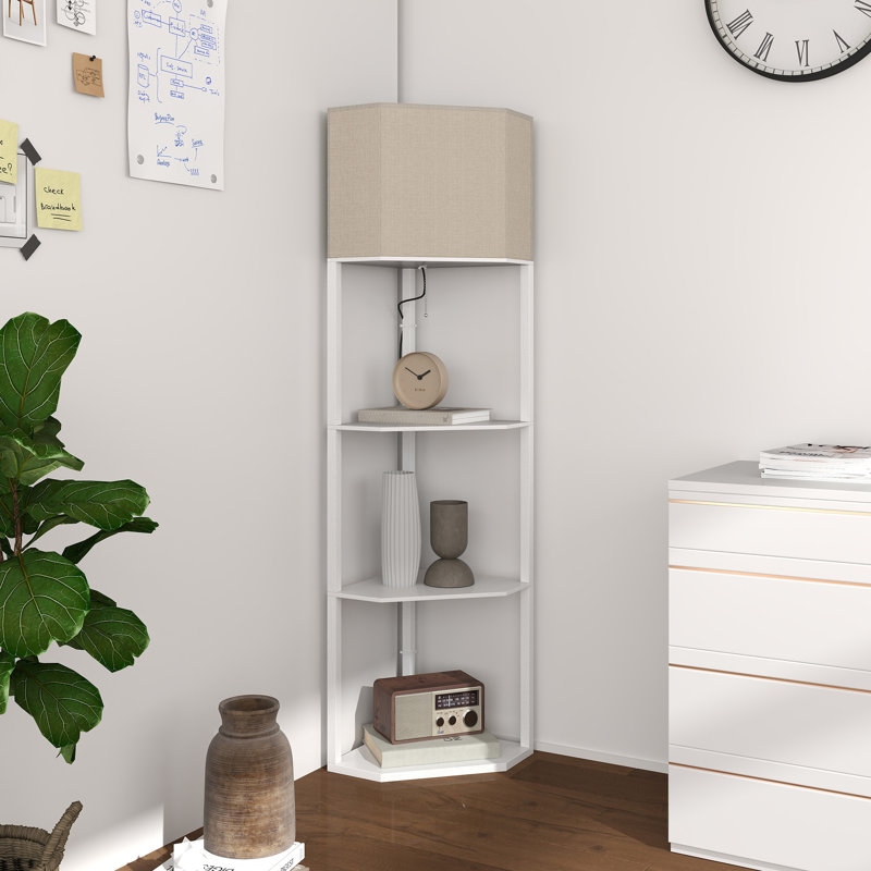 Lacarla 159Cm Column Floor Lamp, White