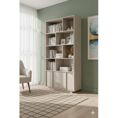 Tayliana 195cm H x 90cm W Laminate Standard Bookcase