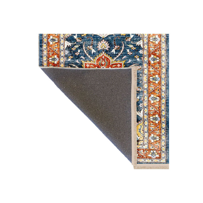 Tapis décoratif tissé à la machine lavable à la machine, Sous-tapis rectangulaire 4 pi 7 po x 6 pi 7 po inc