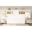 Lit simple blanc avec matelas de charge, tiroir et rangement - Station de teinte en bois de pin, sensation rustique-1292976905