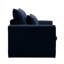 Fauteuil simple bleu en velours côtelé pour la chambre à coucher - Fauteuil de construction