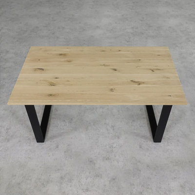 Ajahni Oak Metal Base Dining Table