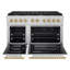 ZLINE Autograph 48" Paramount Double Oven Dual Fuel Range w/ White & Bronze Accents (SDRZ-WM-48-CB)