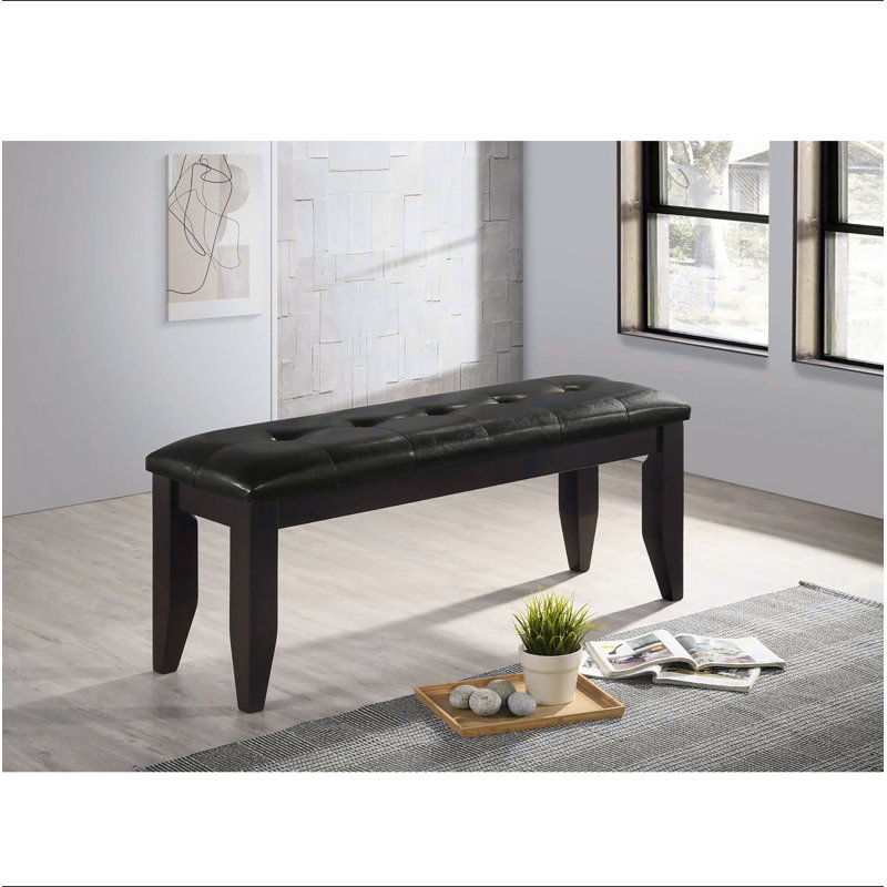 Banc de salle à manger rembourré cappuccino et noir