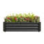 Jardinière en métal surélevée de 421 pi pour plantes et herbes, noir, lit de jardin durable, fleurs rectangulaires, plantes, légumes antirouille, facile à assembler-904666373-904666372