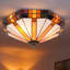 Plafonnier encastré 3 lumières style vitrail Tiffany