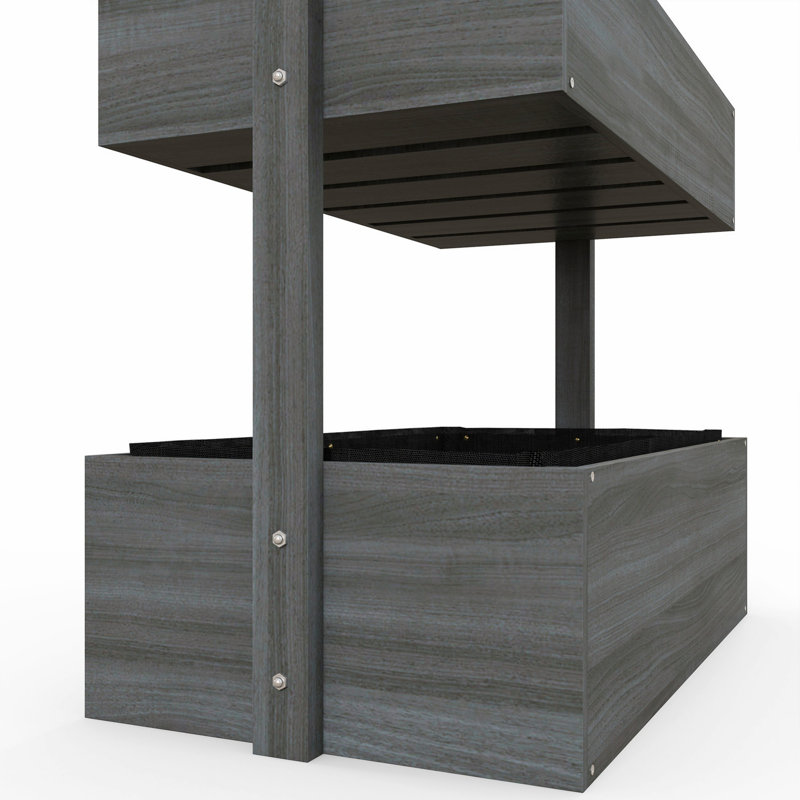 Jardinière verticale, boîte à fleurs en bois à 4 niveaux pour fleurs, légumes et herbes d'extérieur