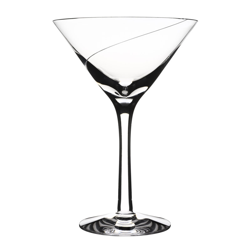 Line Handmade Crystal Martini Glass