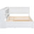 Full Size Wood Daybed With Convenient Storage Compartments, Socket, Led, And Trundle - Comfortable Bedroom Furniture White Storage, Trundle, Space Optimization-569674427