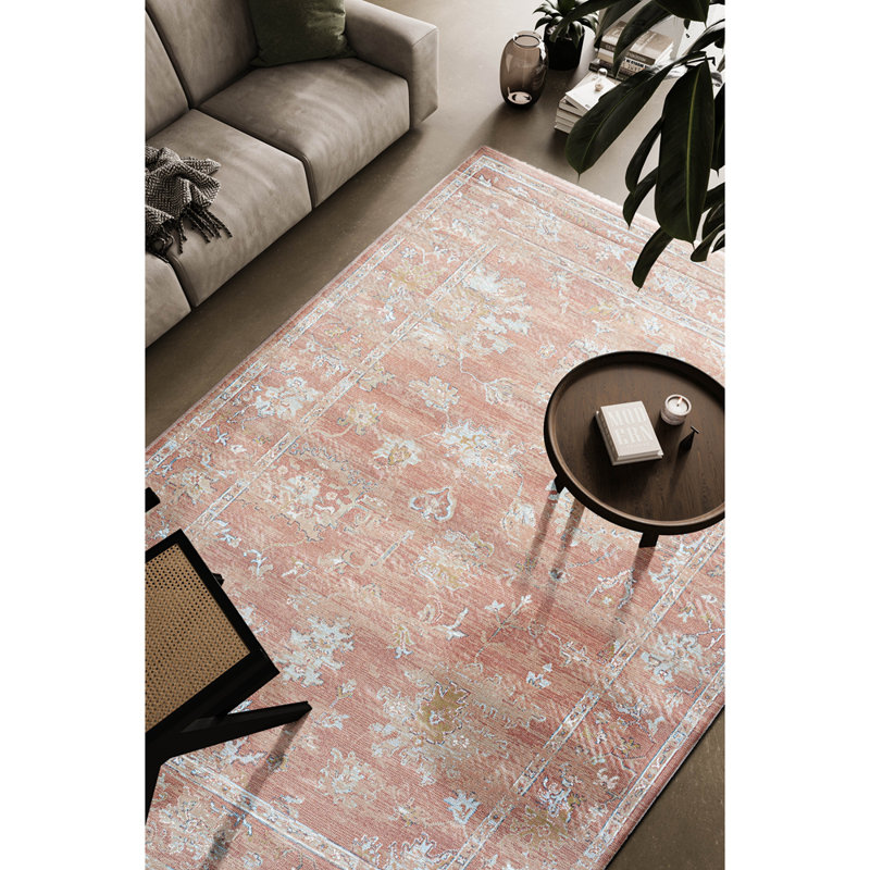 Tapis rouille et viscose Everly, Rectangle 5 pi 3 po x 7 pi 6 po