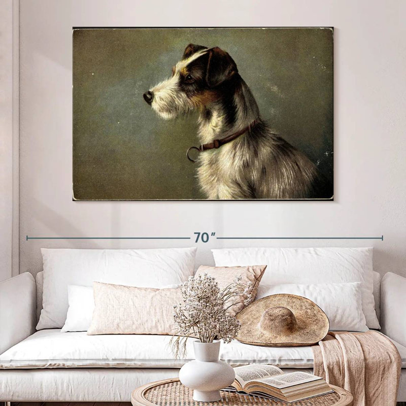 Col de l'artiste Jack Russell Terrier, H 34 po x l 51 po