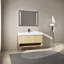 Meuble-lavabo 48 po avec lavabo simple en résine et armoire moderne à 3 portes en chêne - construction solide, assemblage facile, baignoire 48 po, lavabo, chêne, bois massif multicouche pour un élément attrayant contemporain