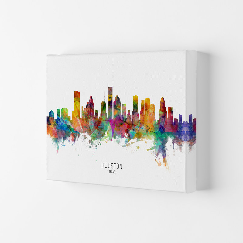 Houston Texas Skyline by Michael Tompsett - Print, Wrapped Canvas, 42cm H x 59.4cm W x 4cm D