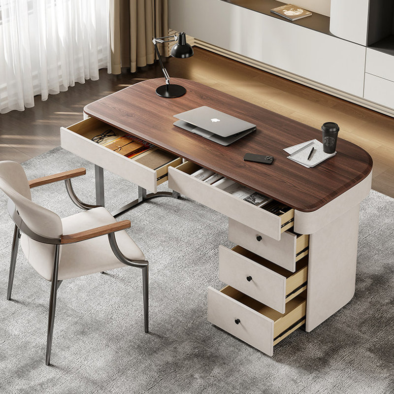Bureau rectangulaire 5 tiroirs, 29.13"H×55.12"L×27.56"W