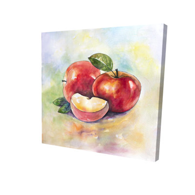 Succulent Apples Canvas | Illustrative Food Art for Home Decor