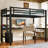 Metal Loft Bed With Power Outlet, USB Charging, And Customizable LED Lighting For Modern Living-1019277080