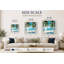 «Blue Paradise with Sun-Kissed Palms», art mural sur toile-601397975