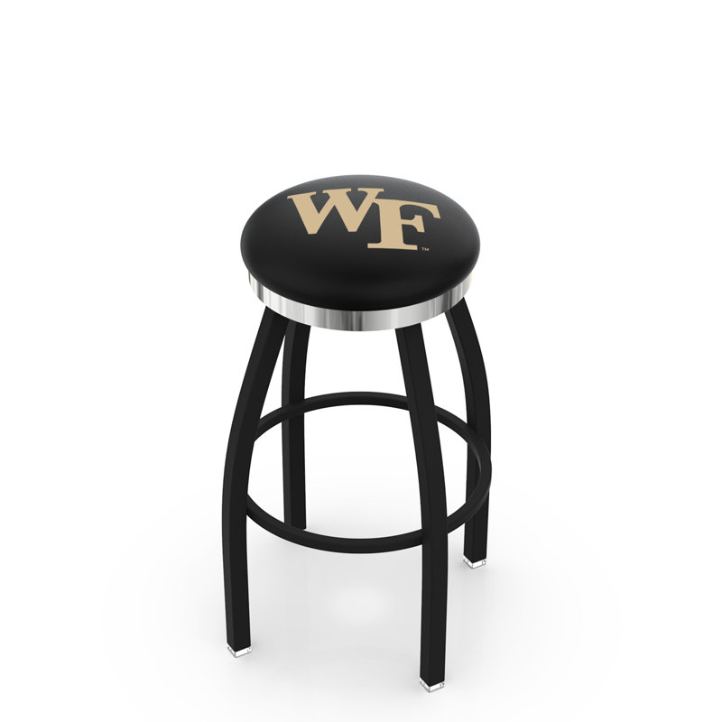 Tabouret de bar pivotant de 30 po NCAA, Chrome, Wake Forest University