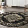 Burnie Oriental Black/Cream Area Rug