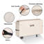 Table mobile à 3 tablettes en acier inoxydable avec couvercle Feasto
