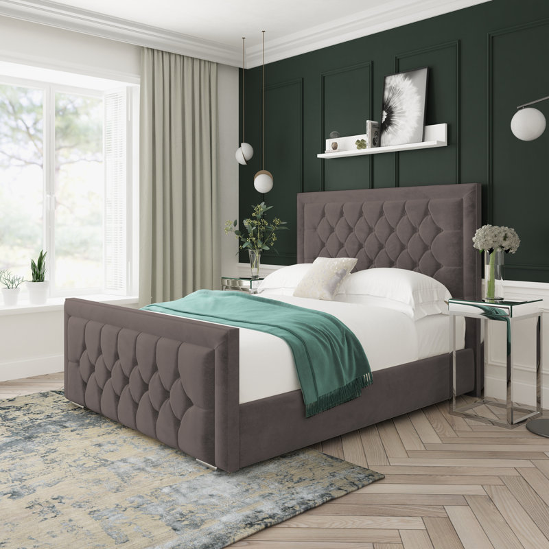 Upholstered Bed, Kingsize (5'), Slate