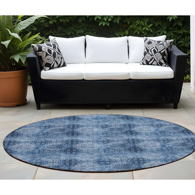 Tapis d'intérieur rond antidérapant 8 pi