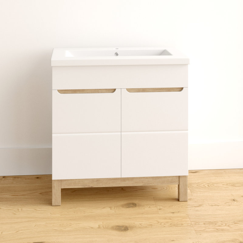 Gorham 202.69cm Bathroom Vanity Base Only in White