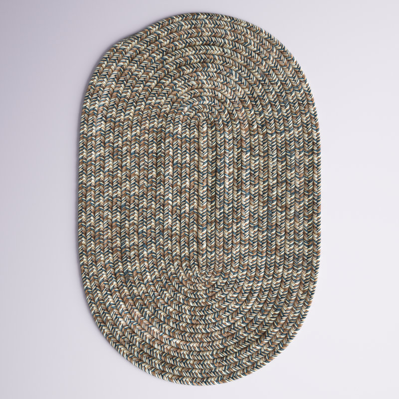Tapis réversible intérieur / extérieur Freels - beige marine, Ovale 6 pi x 9 pi