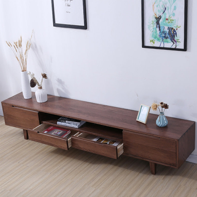 Meuble télé moderne et simple avec grande capacité de rangement, 82.68"