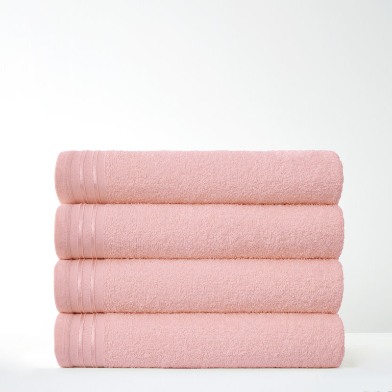 4pk Wilsford Bath Sheet 75x135, Blush Pink