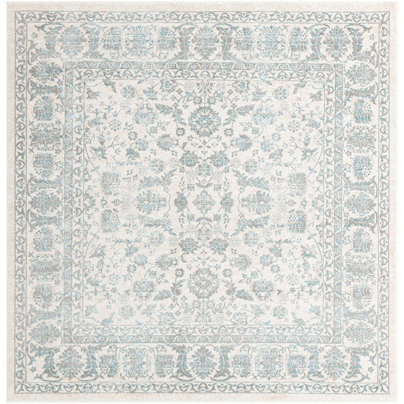 Agna Floral Indoor Rug, Square 7'10"