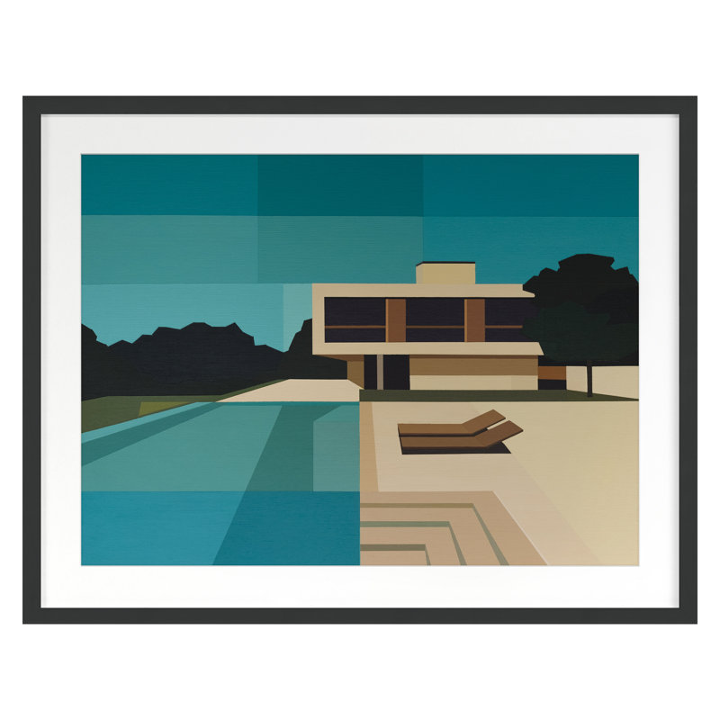 Summer House Print by Burgess, Andy, 25" H x 32" W, Black