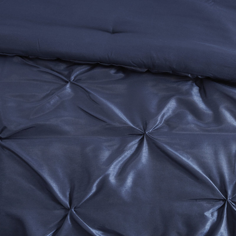 Ensemble d'édredon touffeté 7 pièces, grand, bleu marine | Idée de cadeau