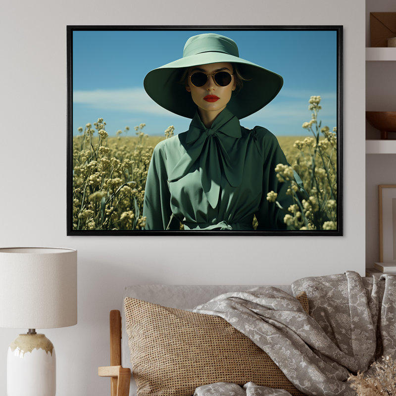 Peadies Lived Fashion Meadows I, Cadre flottant noir, H 12 po x l 20 po x P 1 po