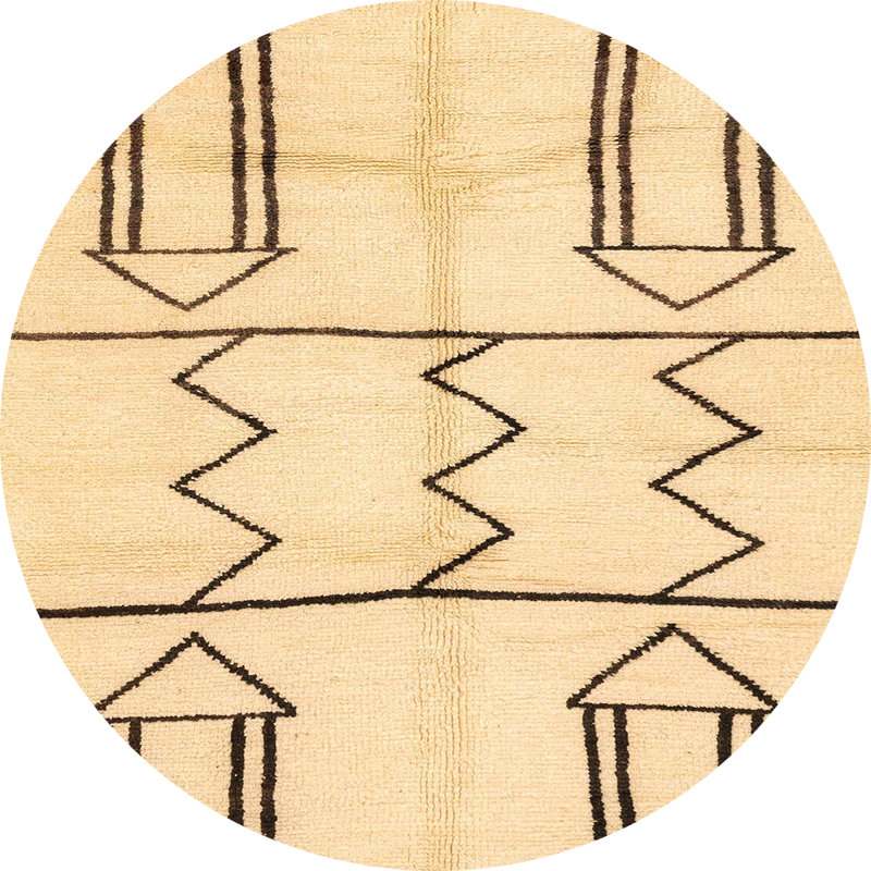 Abstract Indoor Rug, Round 8'