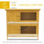 Rabbit Hutch Double Decker Cage with Roof Divider Ramp Yellow