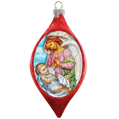 Collection de splendor de noël en verre à gouttes de verre angelic