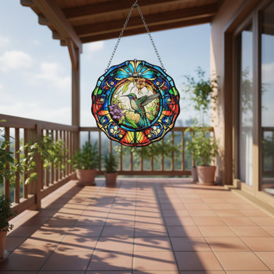 Carillon à vent 3D, filature en métal suspendue de 12 pouces avec un design coloré de papillon / libellule / arbre de vie pour la cour, le jardin et le patio