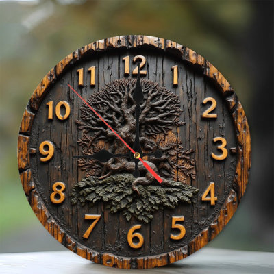 Horloge murale en bois