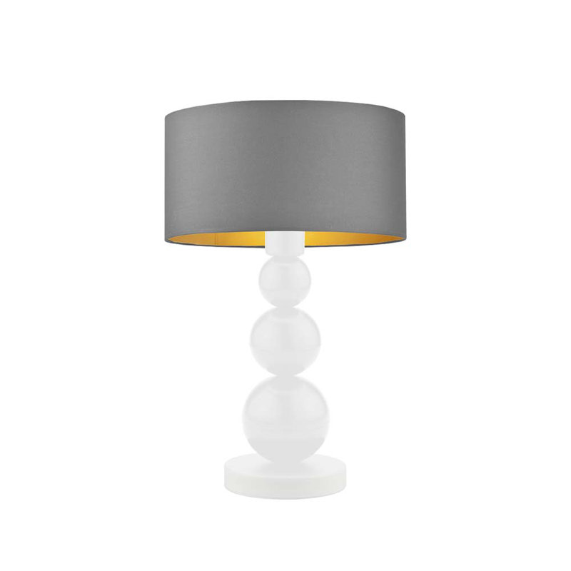 Ruffy Metal Desk Lamp, White, Grey