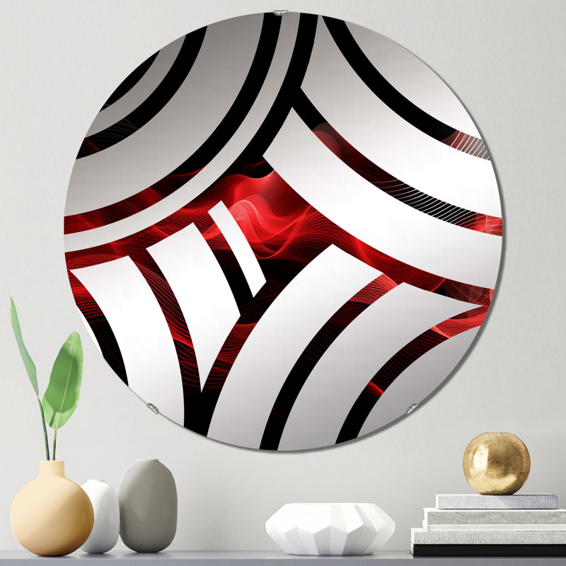 Filotia - Miroir décoratif Center Wave, 23,6 po x 23,6 po