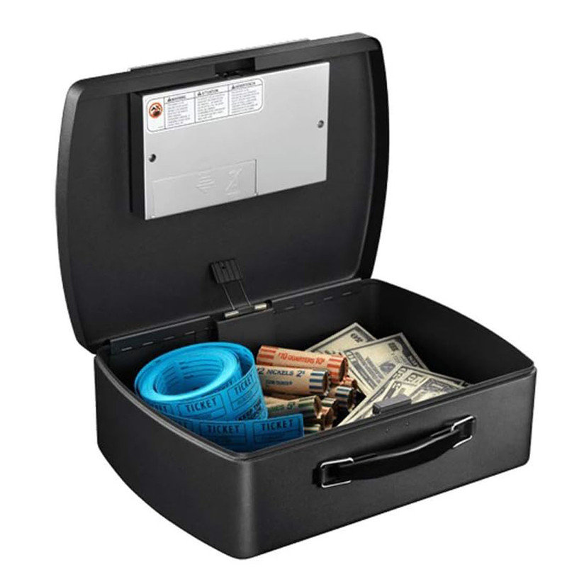 Small Black Steel Portable Safe with Digital Keypad Lock
