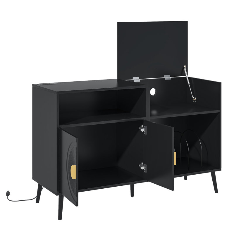 Grande armoire audio, Noir / or