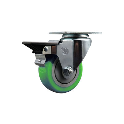 Roulettes de service pivotantes en poly 3,5 pouces
