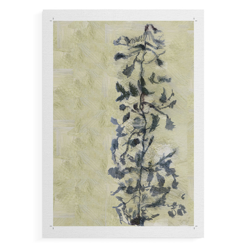 Chinoiserie 2 brun clair I - Impression sur toile seulement - NON-CADRE, H 27 po x l 18 po