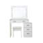 Coiffeuse réglable blanche avec 5 tiroirs