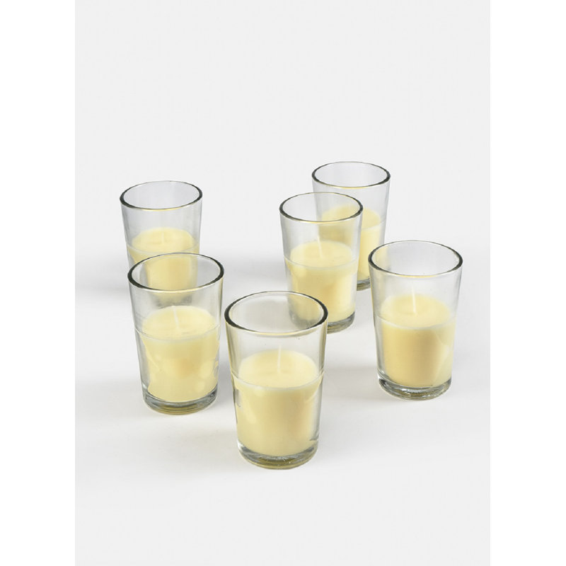 Ensemble de votive en verre à préremplissage 36 pièces