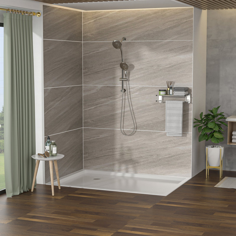 5" Multi Function Shower Head In Brushed Nickel With Adjustable Slide Bar - 5 Spray Patterns For Handheld And Settings Comfortable Bath